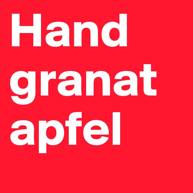 Hand granatapfel