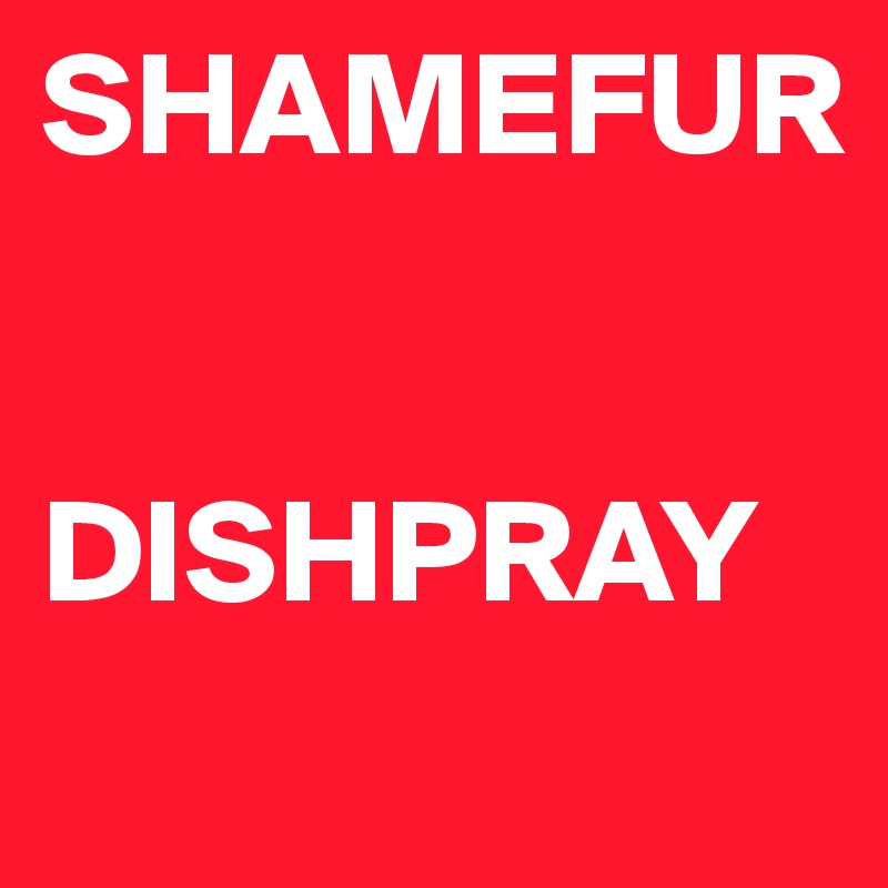 SHAMEFUR 


DISHPRAY
