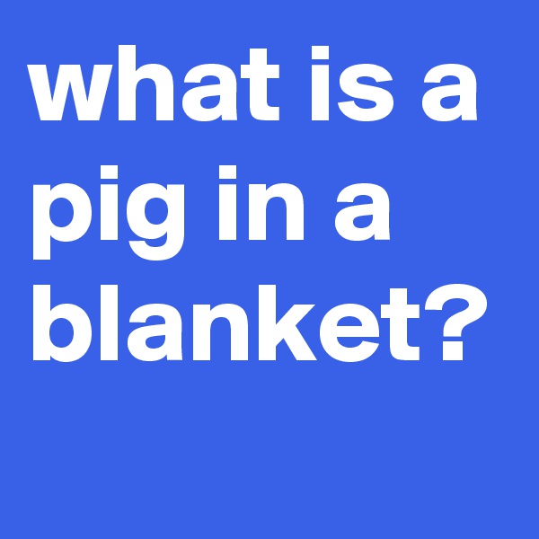 what is a pig in a blanket?