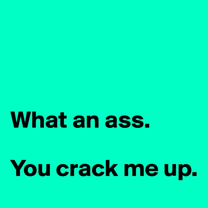 



What an ass.

You crack me up.
