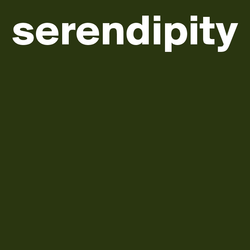serendipity




