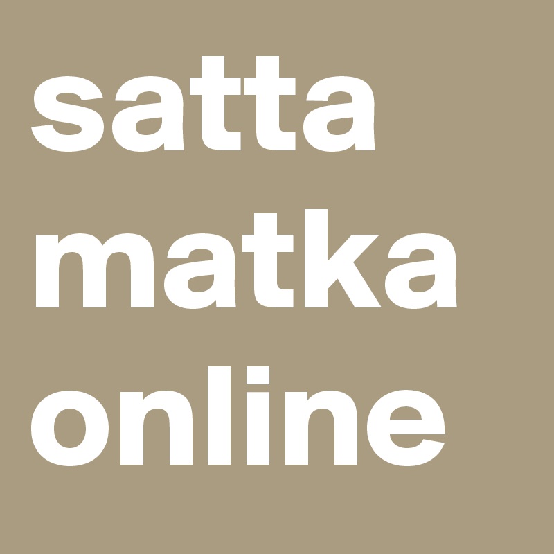 satta matka
online