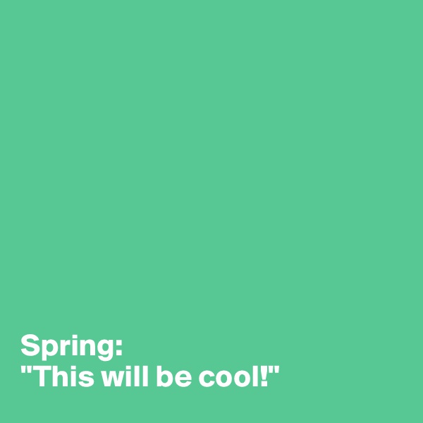 









Spring: 
"This will be cool!"