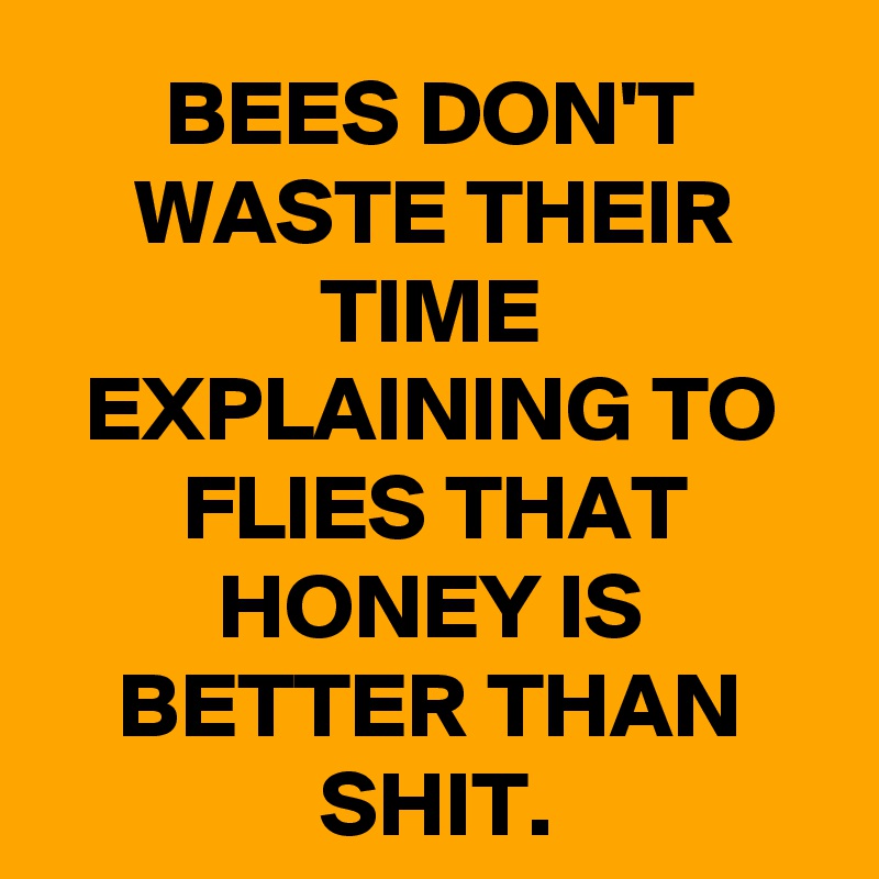 bees-don-t-waste-their-time-explaining-to-flies-that-honey-is-better