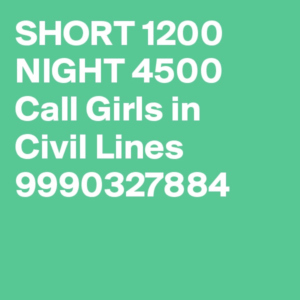 SHORT 1200 NIGHT 4500 Call Girls in Civil Lines 9990327884

