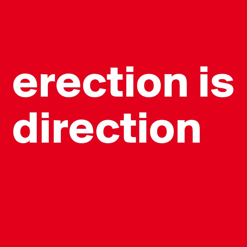 
erection is direction

