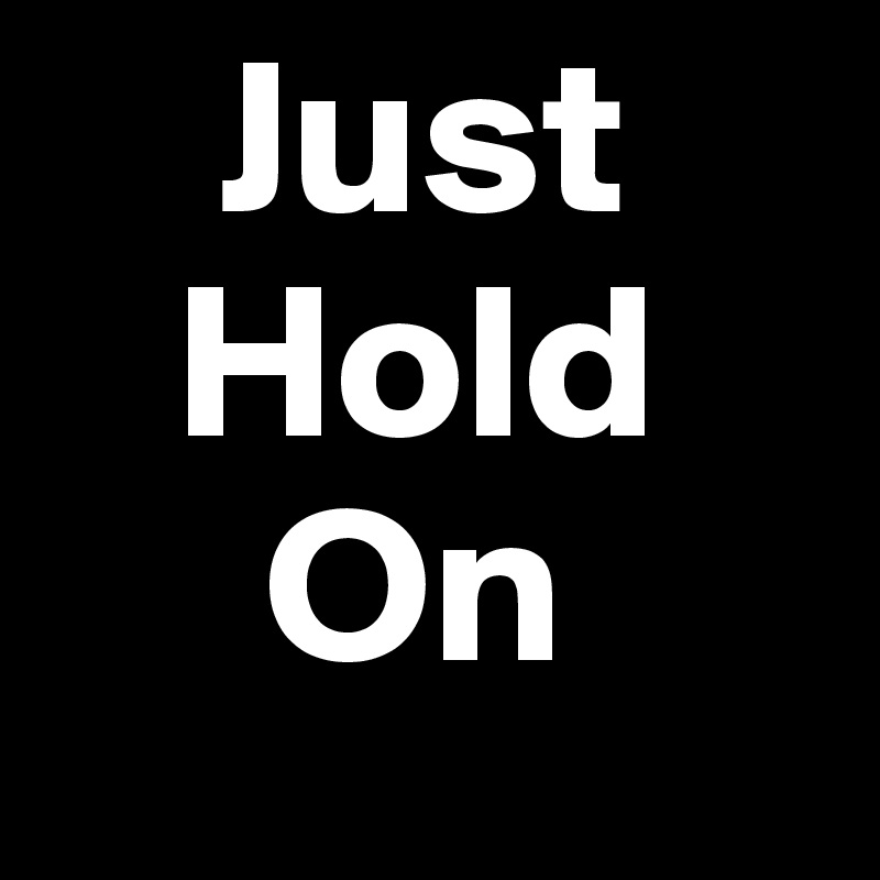     Just
   Hold
     On