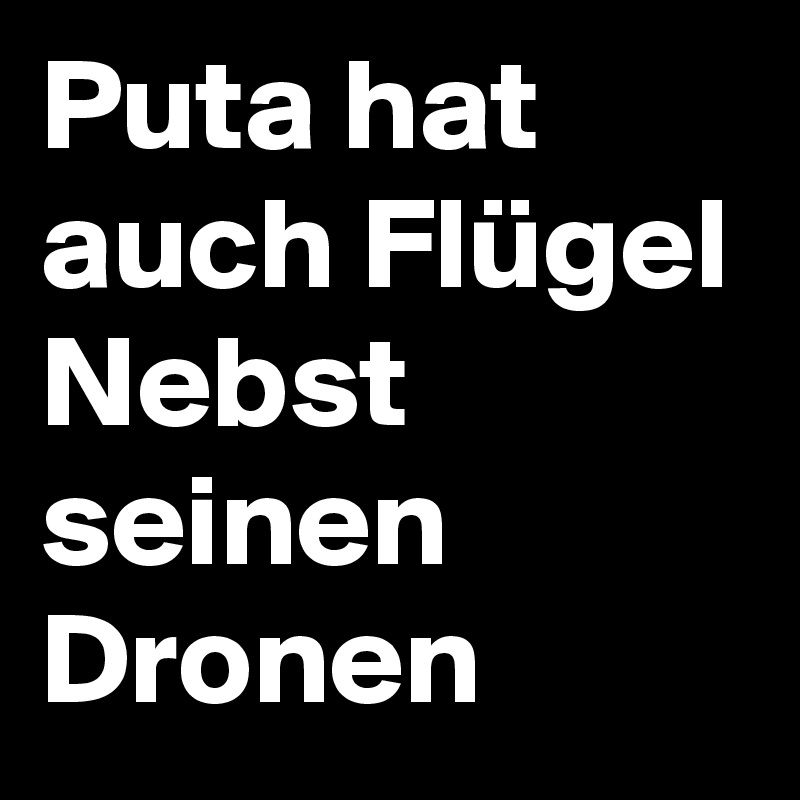 Puta hat auch Flügel
Nebst seinen Dronen