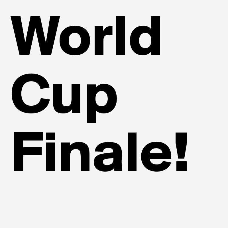 World
Cup 
Finale!