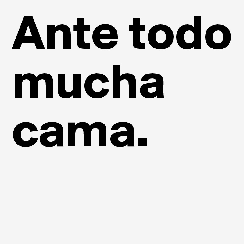 Ante todo mucha cama.
