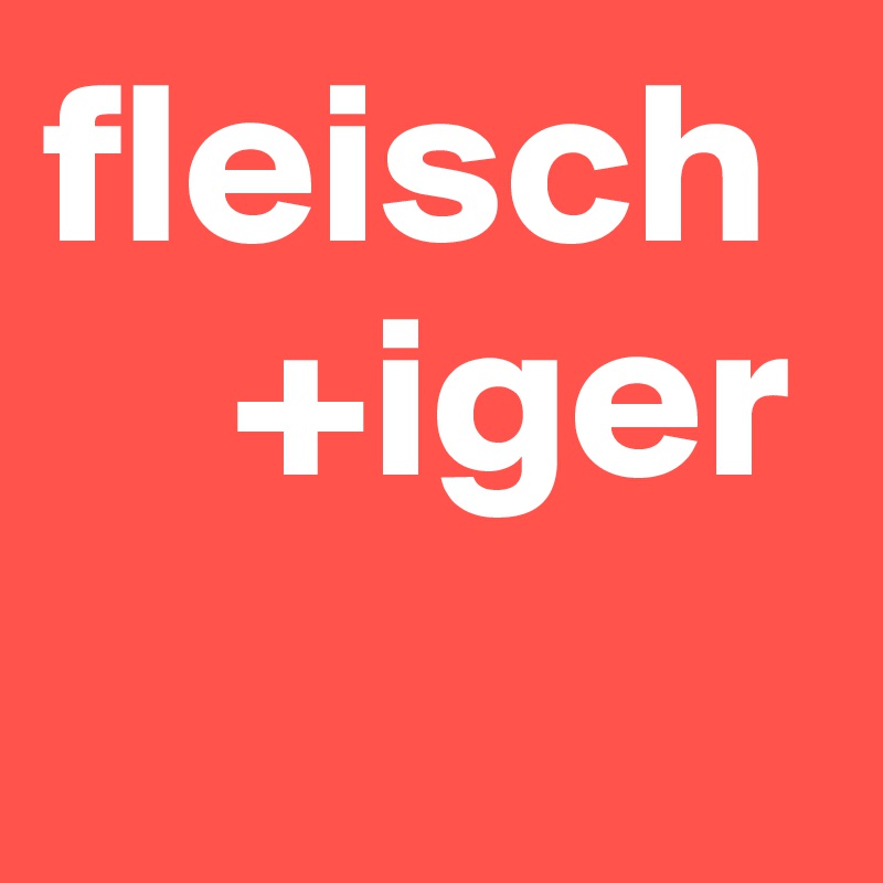 fleisch  
    +iger
