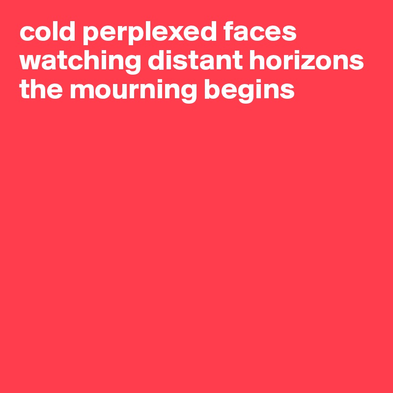 cold perplexed faces
watching distant horizons
the mourning begins 








