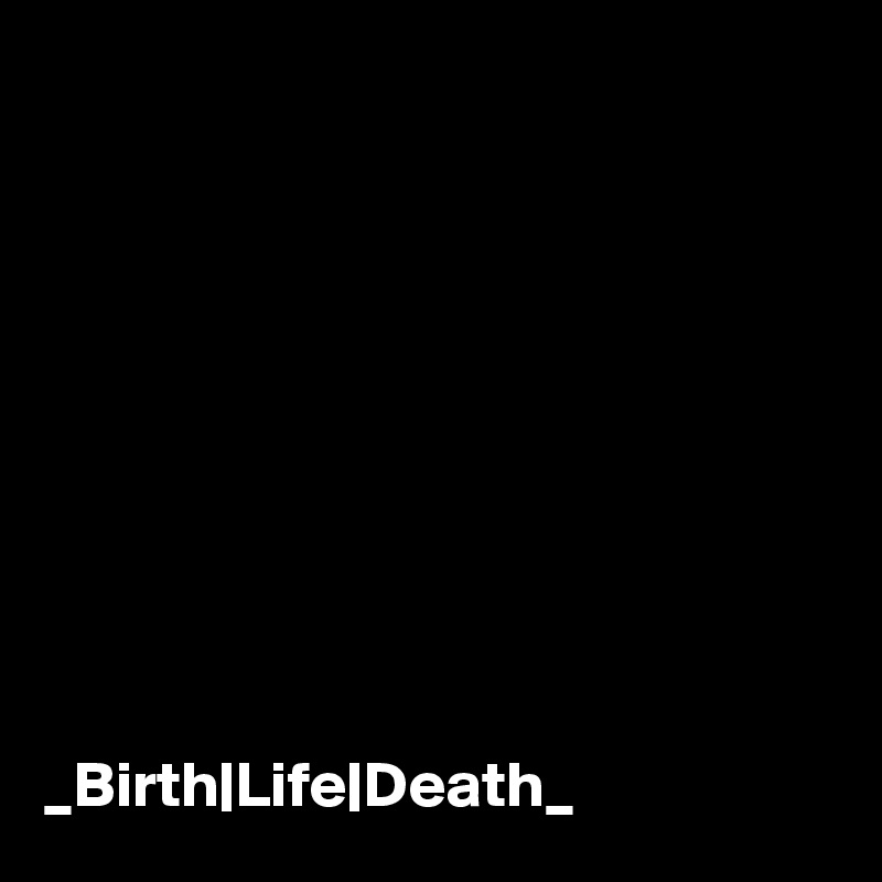 










_Birth|Life|Death_