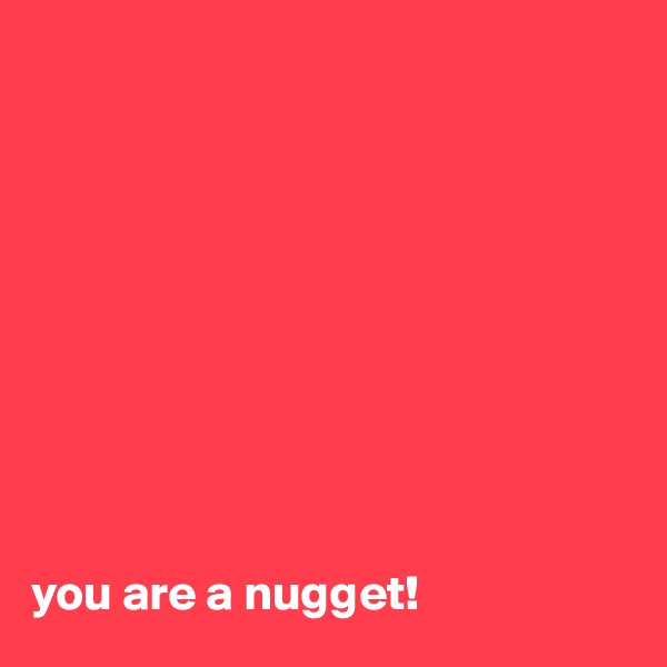 










you are a nugget!