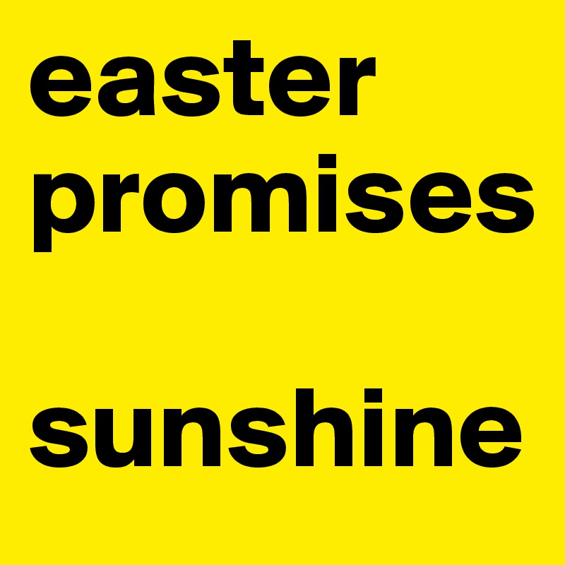 easter
promises

sunshine