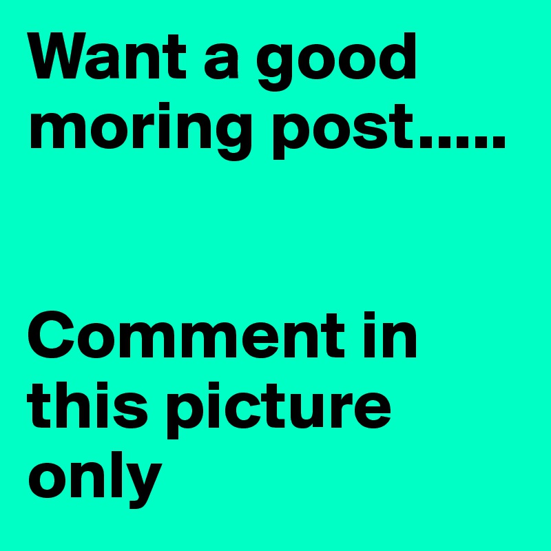 Want a good moring post.....


Comment in this picture only