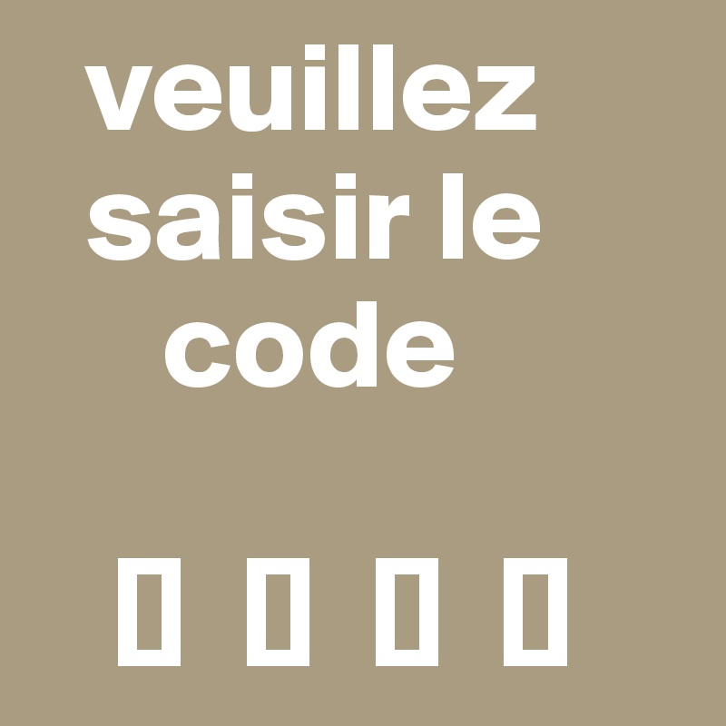   veuillez    
  saisir le       
     code

   []  []  []  []