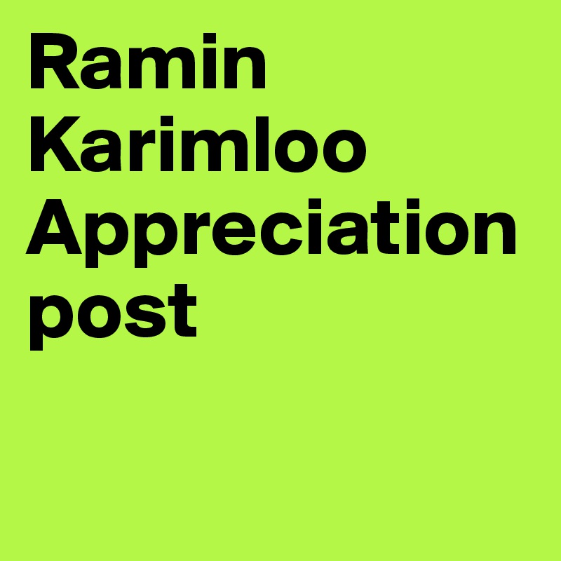 Ramin Karimloo Appreciation post

