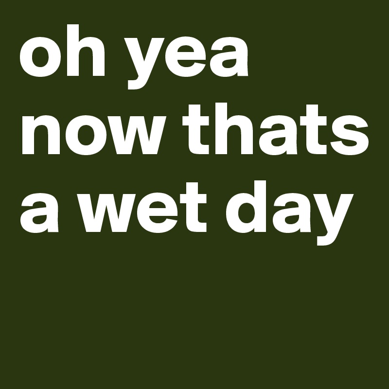 oh yea now thats a wet day 

