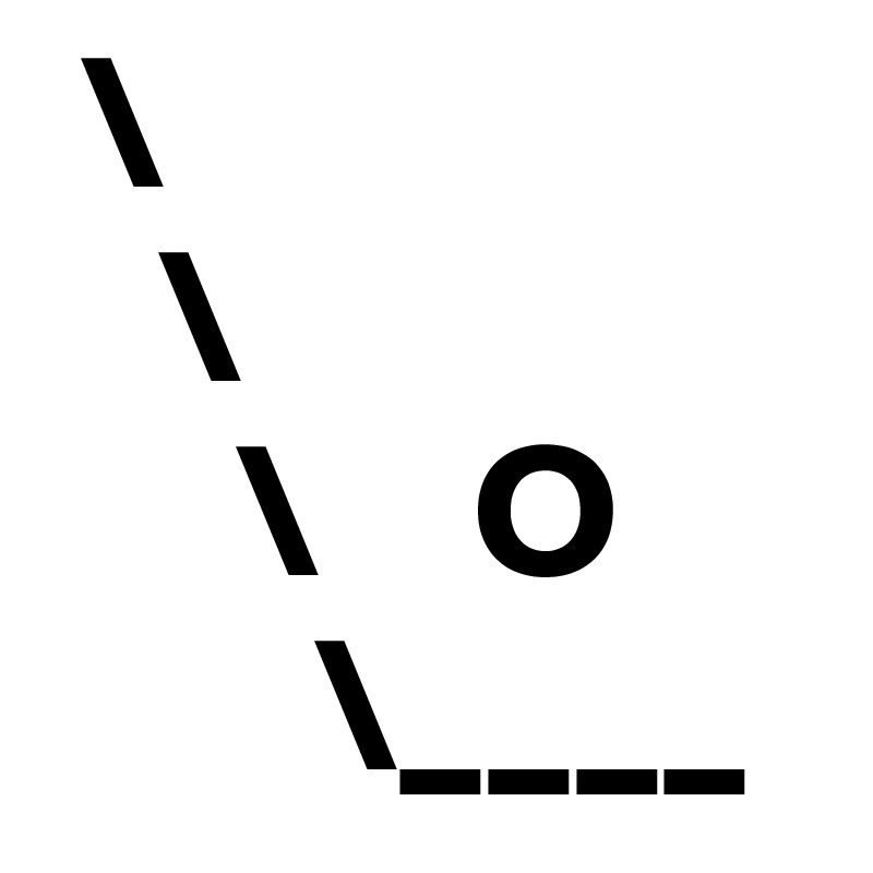  \
   \
     \    O
       \____