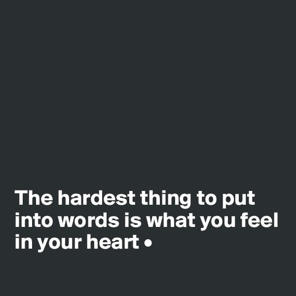 







The hardest thing to put into words is what you feel in your heart •
