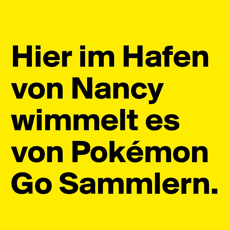 
Hier im Hafen von Nancy wimmelt es von Pokémon Go Sammlern. 