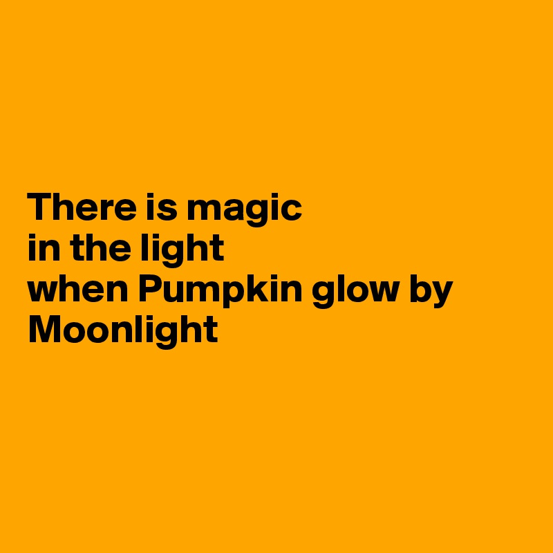 



There is magic
in the light
when Pumpkin glow by Moonlight



