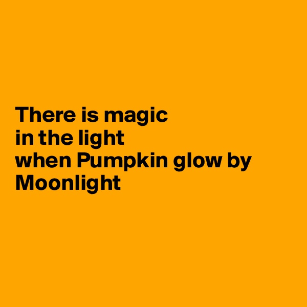 



There is magic
in the light
when Pumpkin glow by Moonlight



