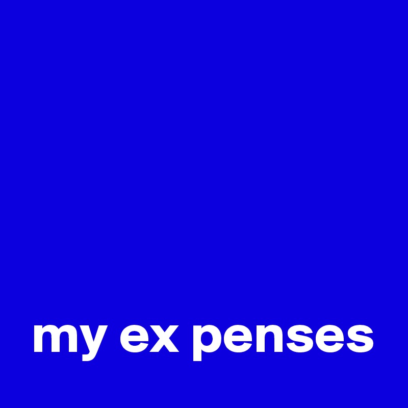 




 my ex penses