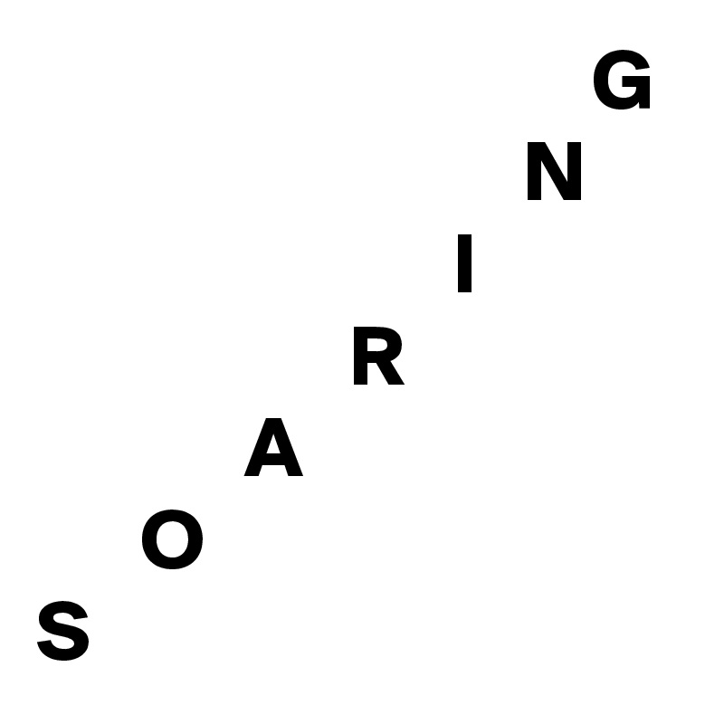                                 G
                            N
                        I
                  R
            A
      O
S