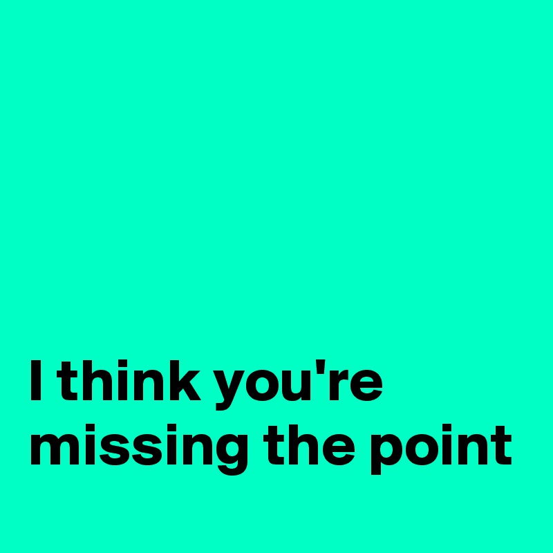 




I think you're missing the point