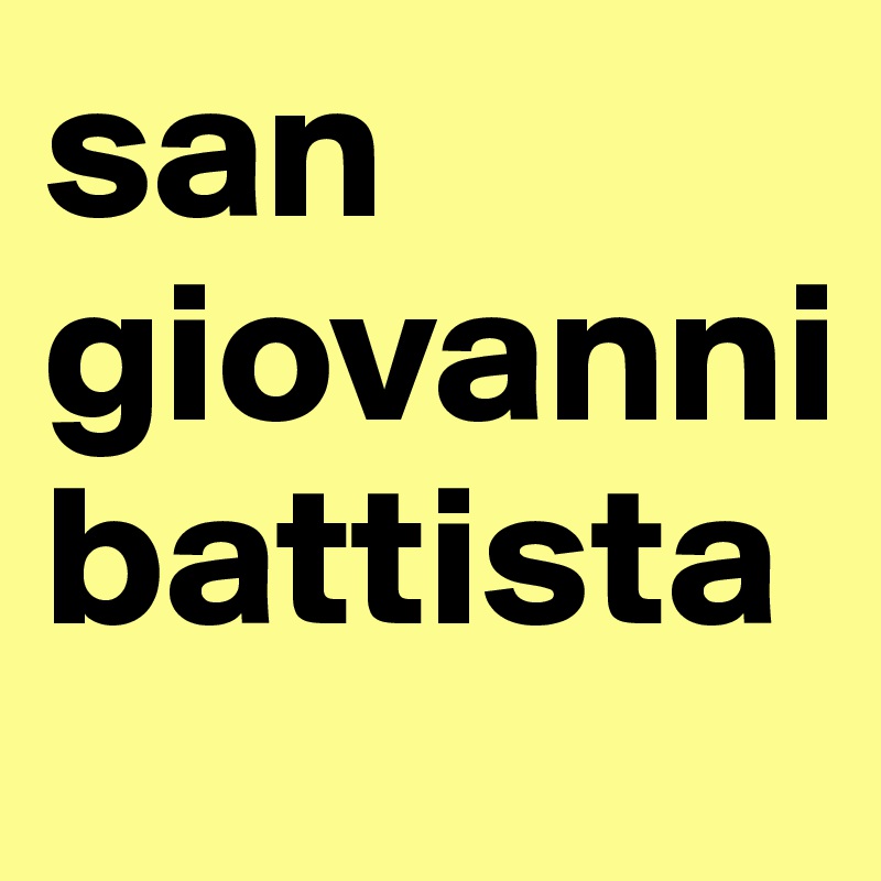 san giovanni battista