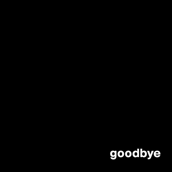 










                                        goodbye