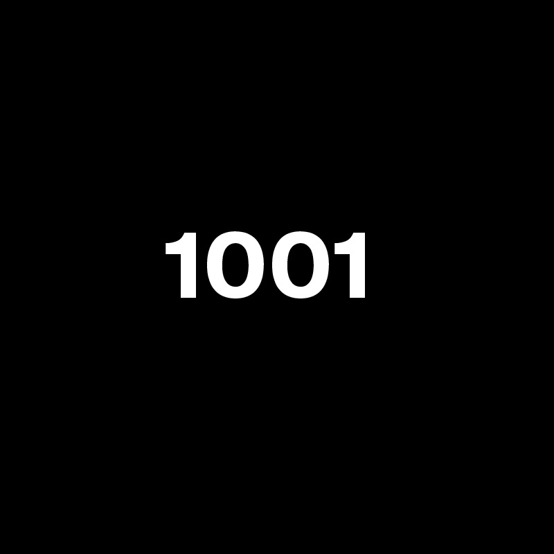 

       1001

