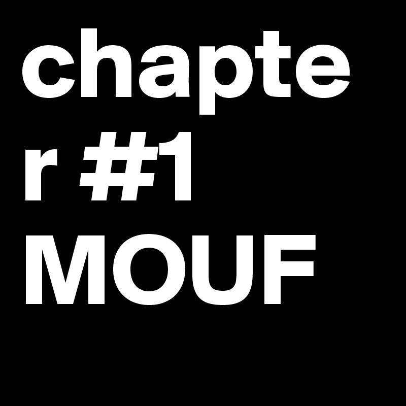 chapter #1
MOUF