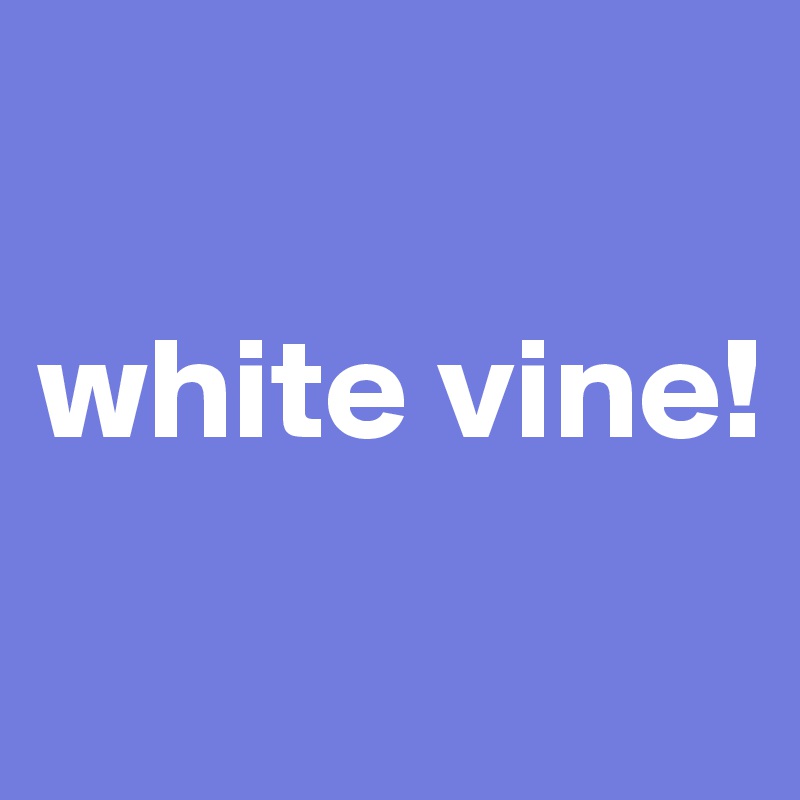 

white vine!

