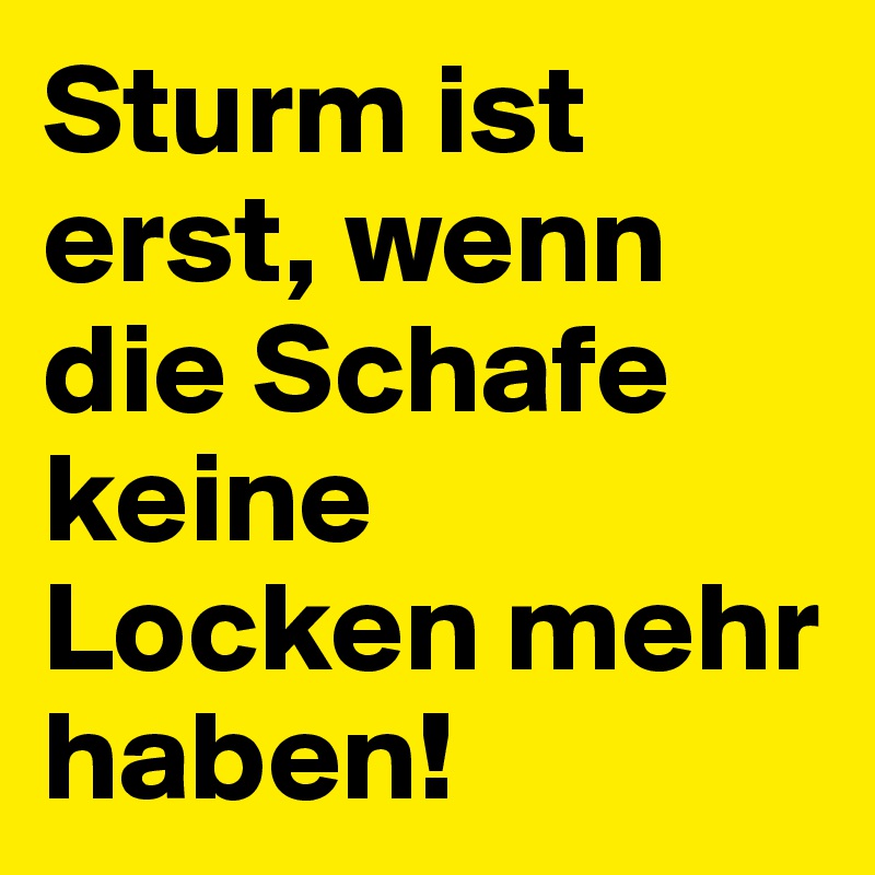 Sturm Ist Erst Wenn Die Schafe