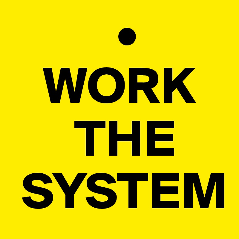           •
   WORK
      THE
 SYSTEM