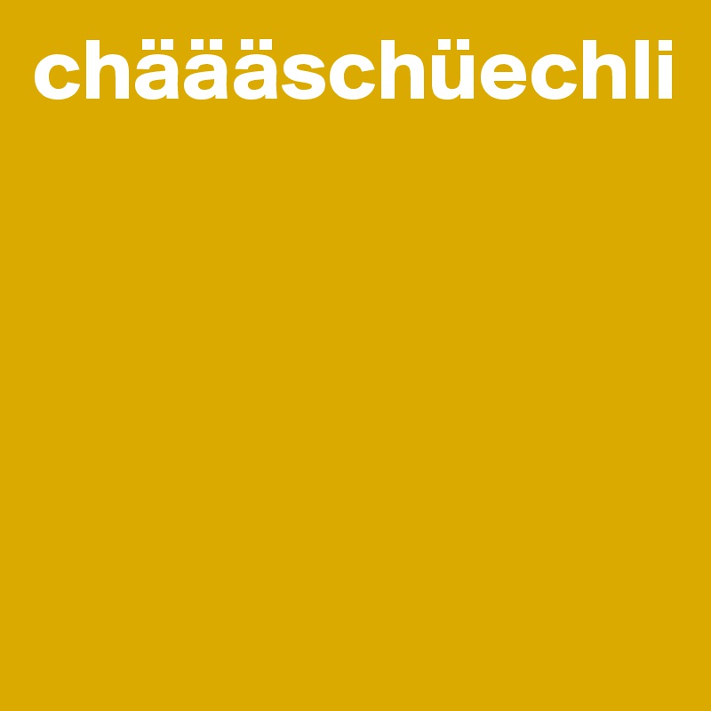 chäääschüechli





