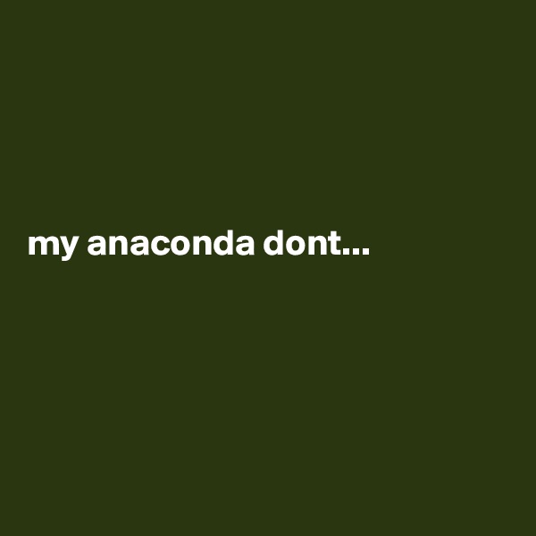 




my anaconda dont...





