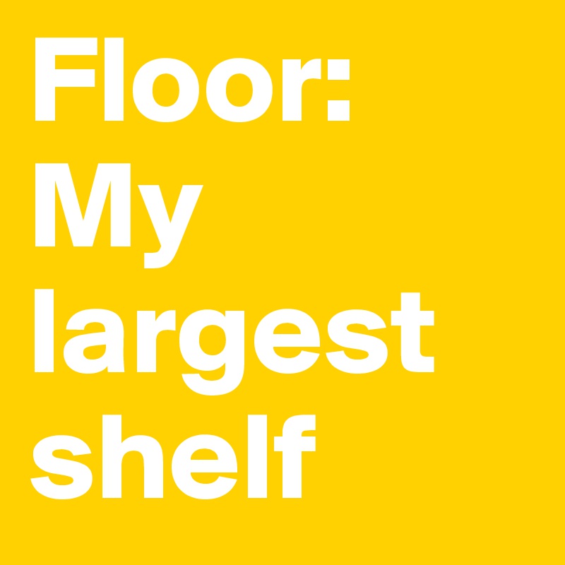 Floor: 
My largest shelf