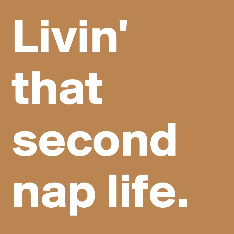 Livin' that second nap life.
