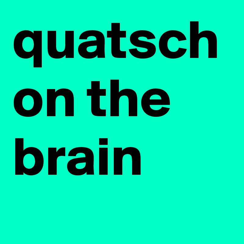 quatsch on the brain