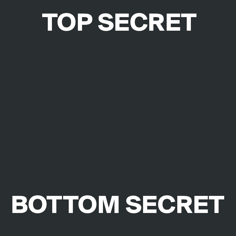       TOP SECRET






BOTTOM SECRET