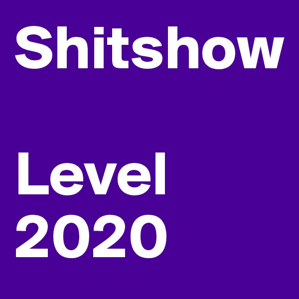 Shitshow

Level 2020