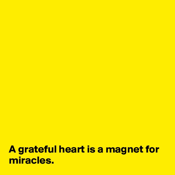 











A grateful heart is a magnet for miracles.