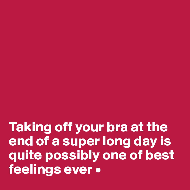 







Taking off your bra at the end of a super long day is quite possibly one of best feelings ever •