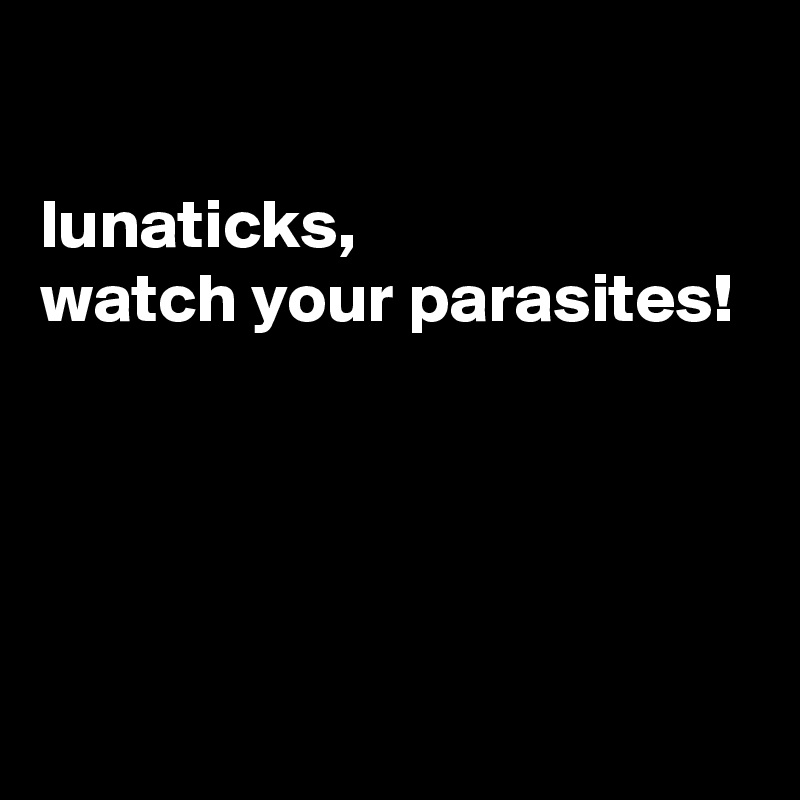 

lunaticks,
watch your parasites!




