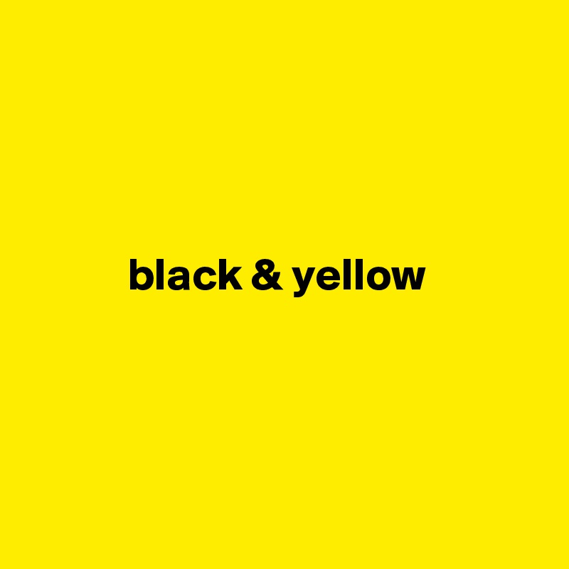 




           black & yellow




