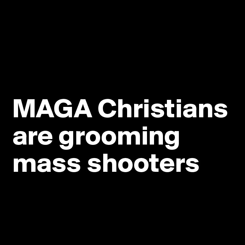


MAGA Christians are grooming mass shooters

